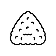 Rice Ball Onigiri with Seaweed Icon Design