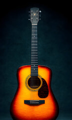 Naklejka premium Strings of the Soul: The Art of the Guitar
