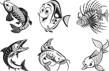 fish vector icon