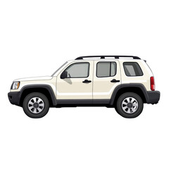 Side Profile of a Cream-Colored SUV