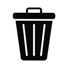 Delete Trash Icon Silhouette Vector Illustration