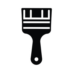 Paintbrush Icon Silhouette Vector Illustration