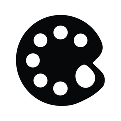 Palette Icon Silhouette Vector Illustration