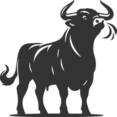 Vector silhouette of a cow