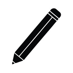 Pencil Stencil Icon Silhouette Vector Illustration