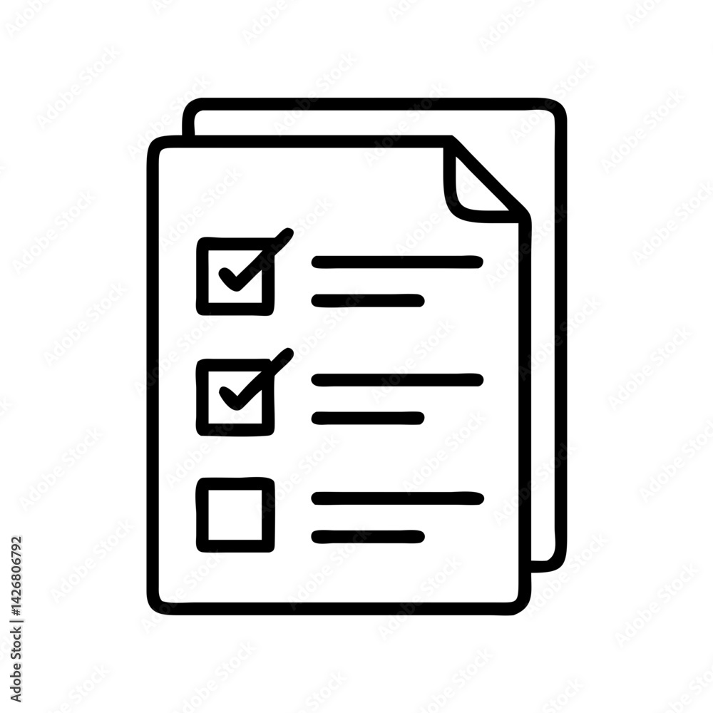 Poster checklist document task list check box form survey to do list planning list assignment sheet