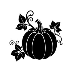 Pumpkin Vine Silhouette vector illustration
