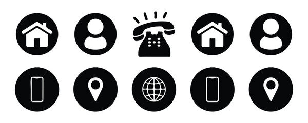 Phone icon collection. Call sign symbol