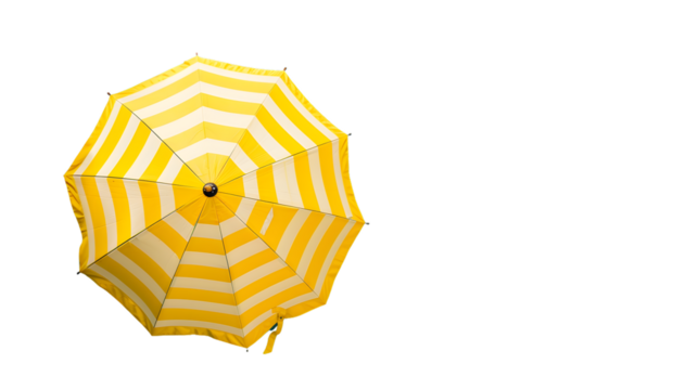 Professional Minimal Summer Concept with Sun Umbrella on Blue Background Image