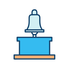 School Bell on Podium for Ceremony Icon Design