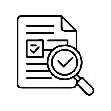 document check with magnifying glass clip art preview