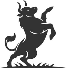 Vector silhouette of a cow