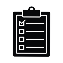 Task Checklist Icon Silhouette Vector Illustration