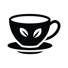 Tea Cup Icon Silhouette Vector Illustration