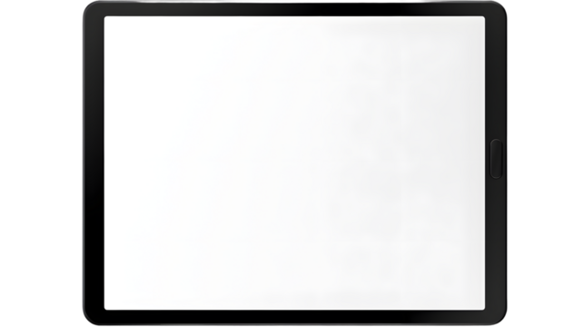Professional black tablet mockup for realistic display presentations in technology industry