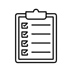 Checklist clipboard task management to do list planning checkmark survey form questionnaire note