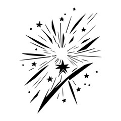 Celebratory Star Burst Explosion Icon Illustration