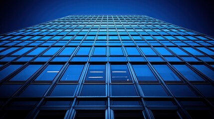 Obraz premium Modern skyscraper facade at night