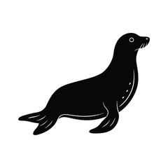 Obraz premium seal silhouette art