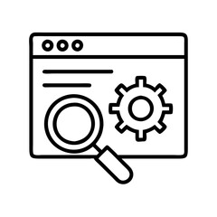 Search engine optimization seo website development and design configuration and maintenance icon vector