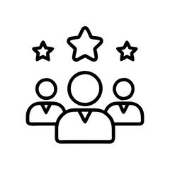 Teamwork team group people collaboration leadership success achievement stars rating review concept