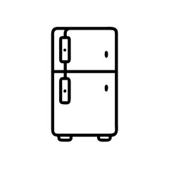 Side-by-Side Refrigerator with Compartments Icon Design