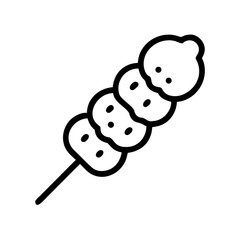 Skewered Rice Dumplings with Sauce Icon Design