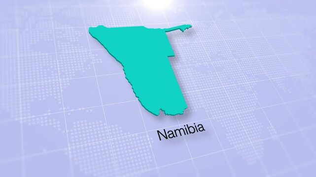 Namibia Map Displayed on a Modern Clean White Background. Map of the Namibia