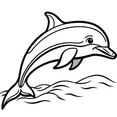 Obraz premium Dolphin Line Art
