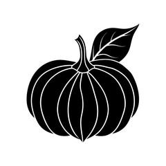 Pumpkin Leaf Silhouette vector illustration