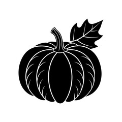 Pumpkin Leaf Silhouette vector illustration