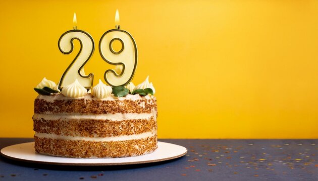 Number 290 Birthday cake. Birthday 29.	
