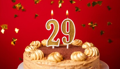 Number 290 Birthday cake. Birthday 29.	
