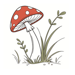vector illustration of mushroom