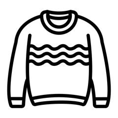 Sweater Vector Line Icon Design