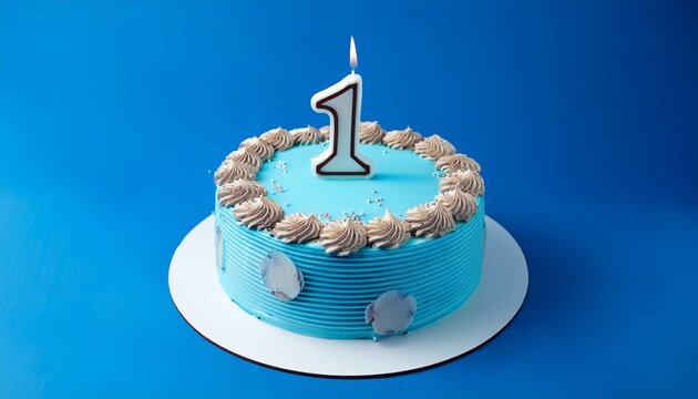 1 number birthday cake. Birthday 1. 