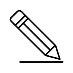 Pencil drawing icon vector illustration writing tool graphic design element sketch education art line