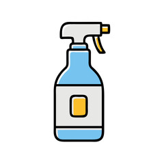 Spray Cleaner Bottle with Nozzle Icon Design