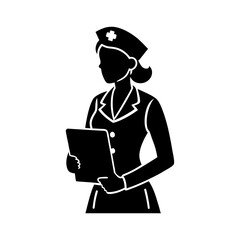 nurse cap vector silhouette