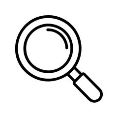Magnifying glass search icon vector illustration find zoom tool symbol exploration look up graphic