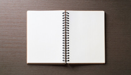 blank spiral notebook lined paper open book office supplies stationery top view