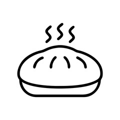 Steamed Bun with Covered Lid Icon Design
