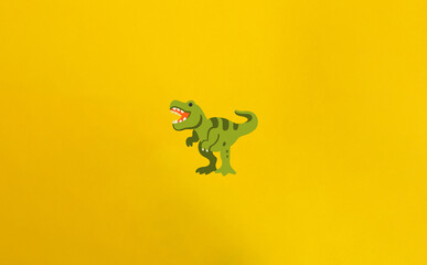 Dinosaur Emoji on Yellow Background. 