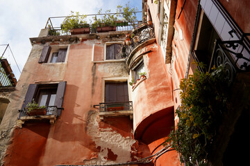 Typical exterior of old Italian building