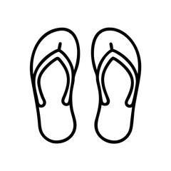 Summer Beach Flip Flops Footwear Icon Design