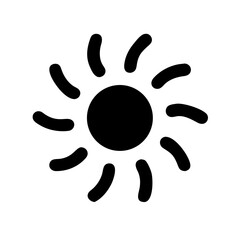 Sun with Swirling Rays Symbol Icon Design