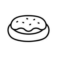 Sweet Bun with Center Filling Icon Design