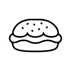 Sweet Bun with Center Filling Icon Design