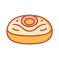 Sweet Bun with Center Filling Icon Design