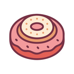 Sweet Bun with Center Filling Icon Design